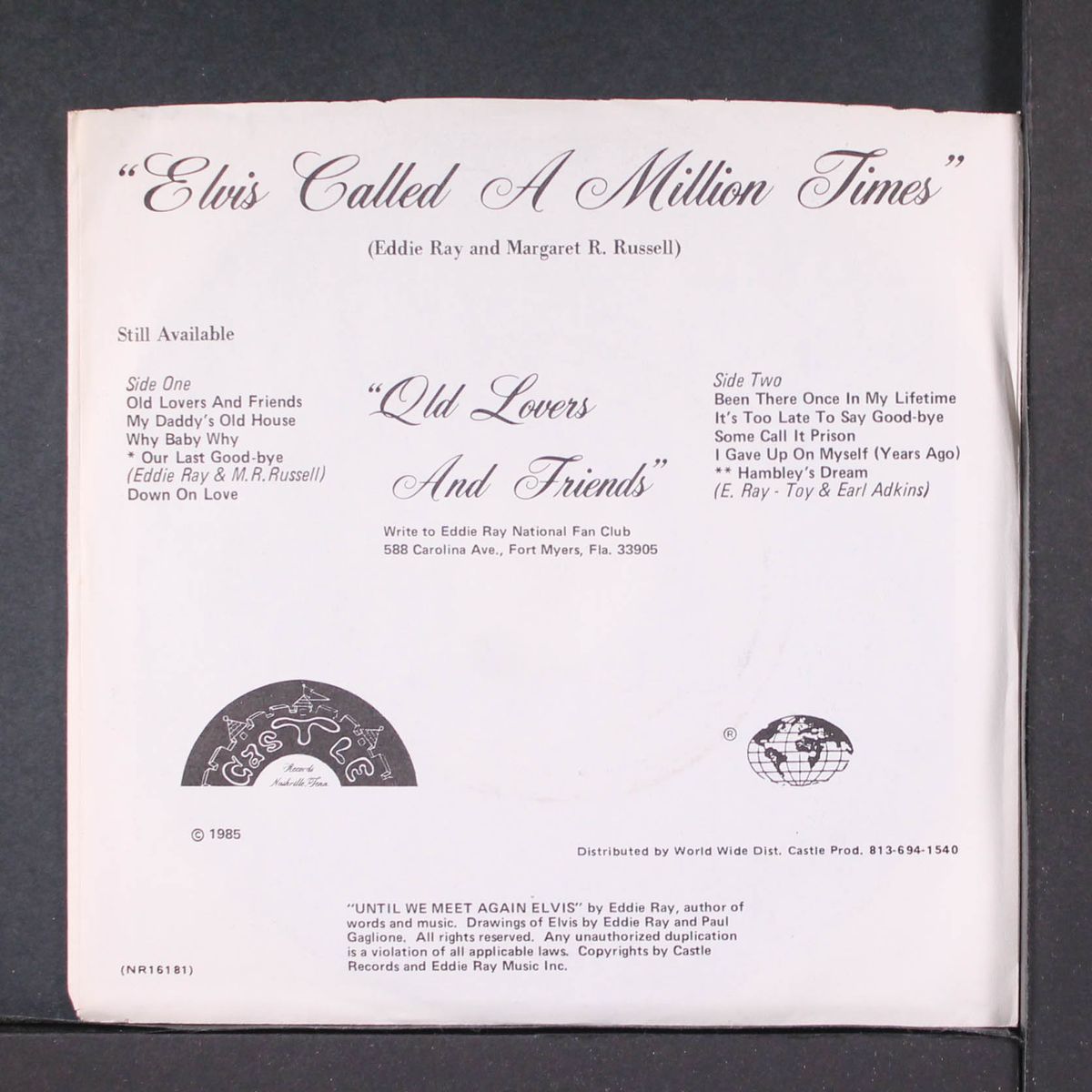 until we meet again elvis / elvis called a million times by EDDIE RAY