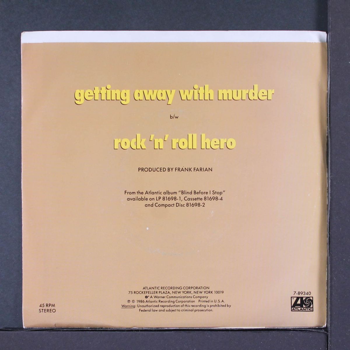 getting away with murder by MEAT LOAF