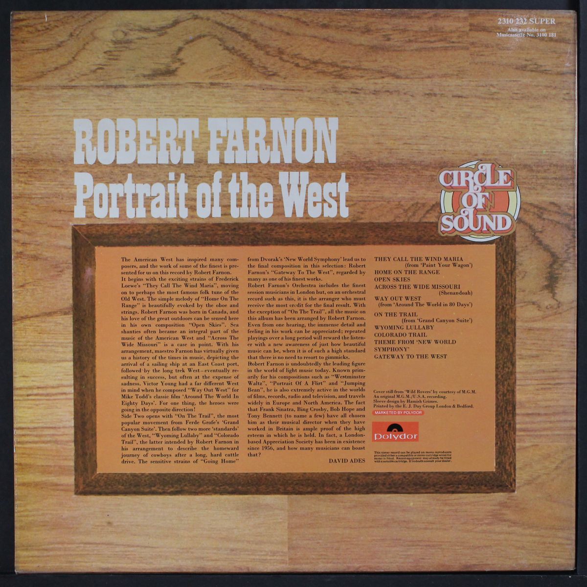 portrait of the west by ROBERT FARNON
