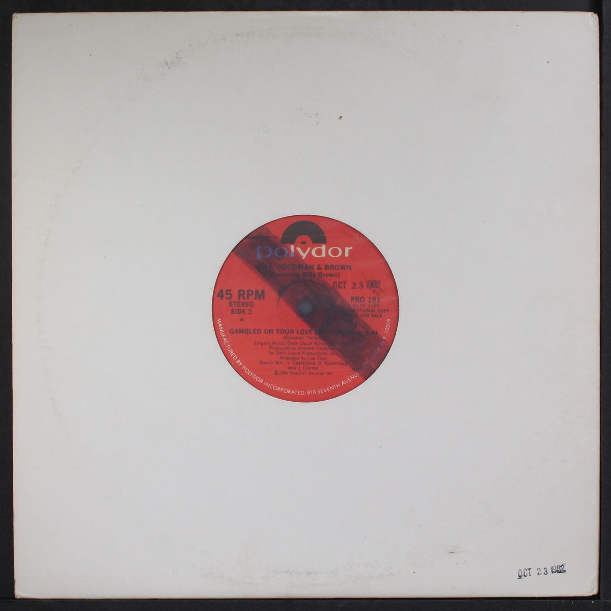 gambled on your love/instro by RAY, GOODMAN & BROWN