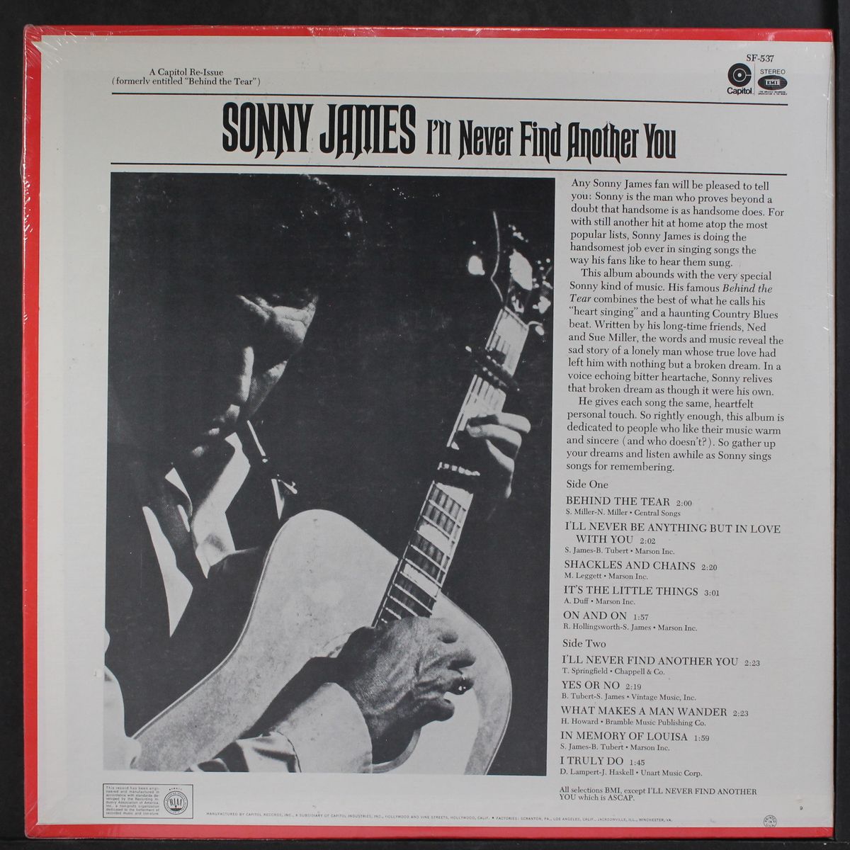 i'll never find another you by SONNY JAMES