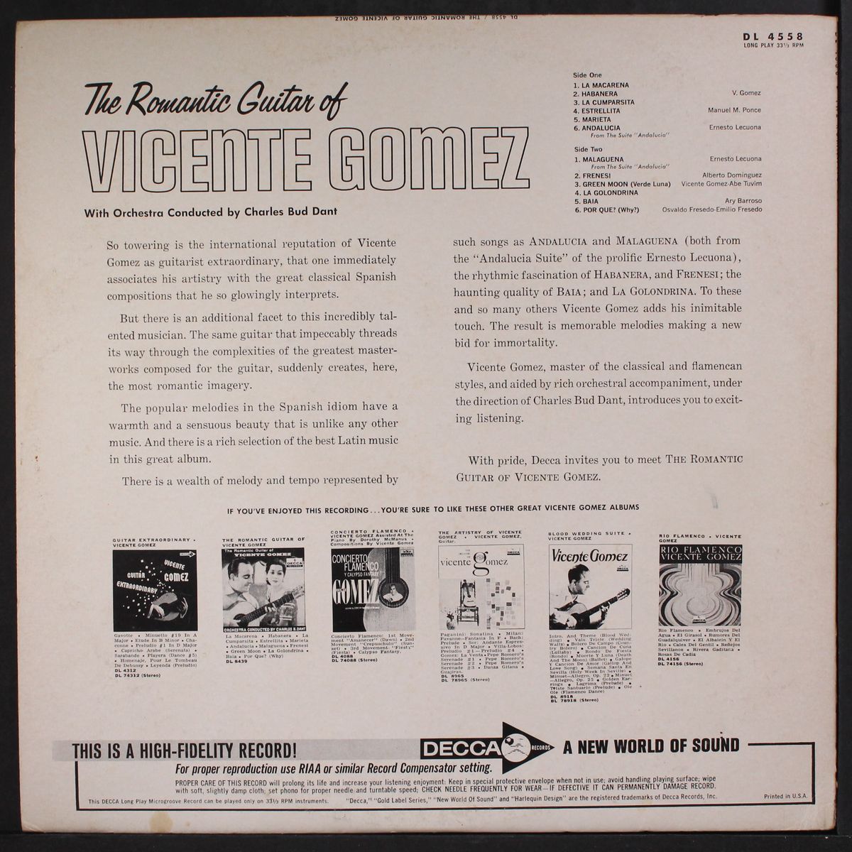 the romantic guitar of by VICENTE GOMEZ
