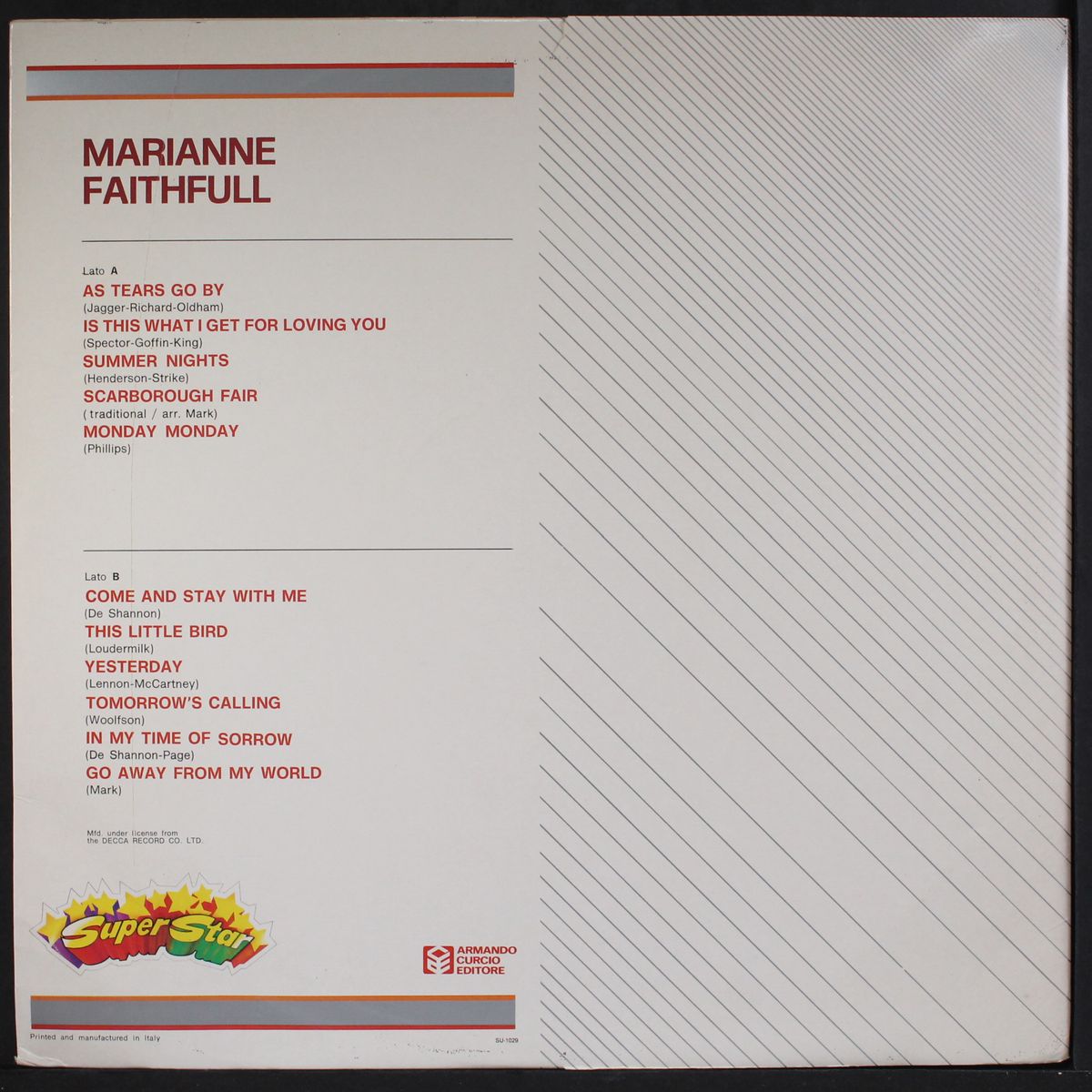 superstar by MARIANNE FAITHFULL