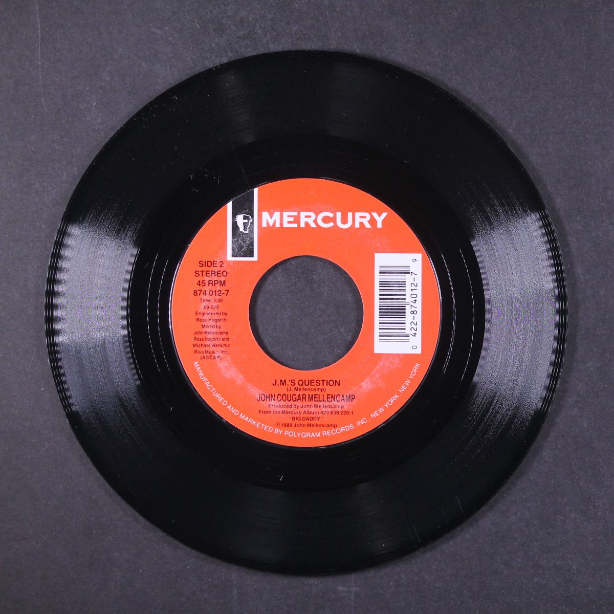 pop singer by JOHN COUGAR MELLENCAMP