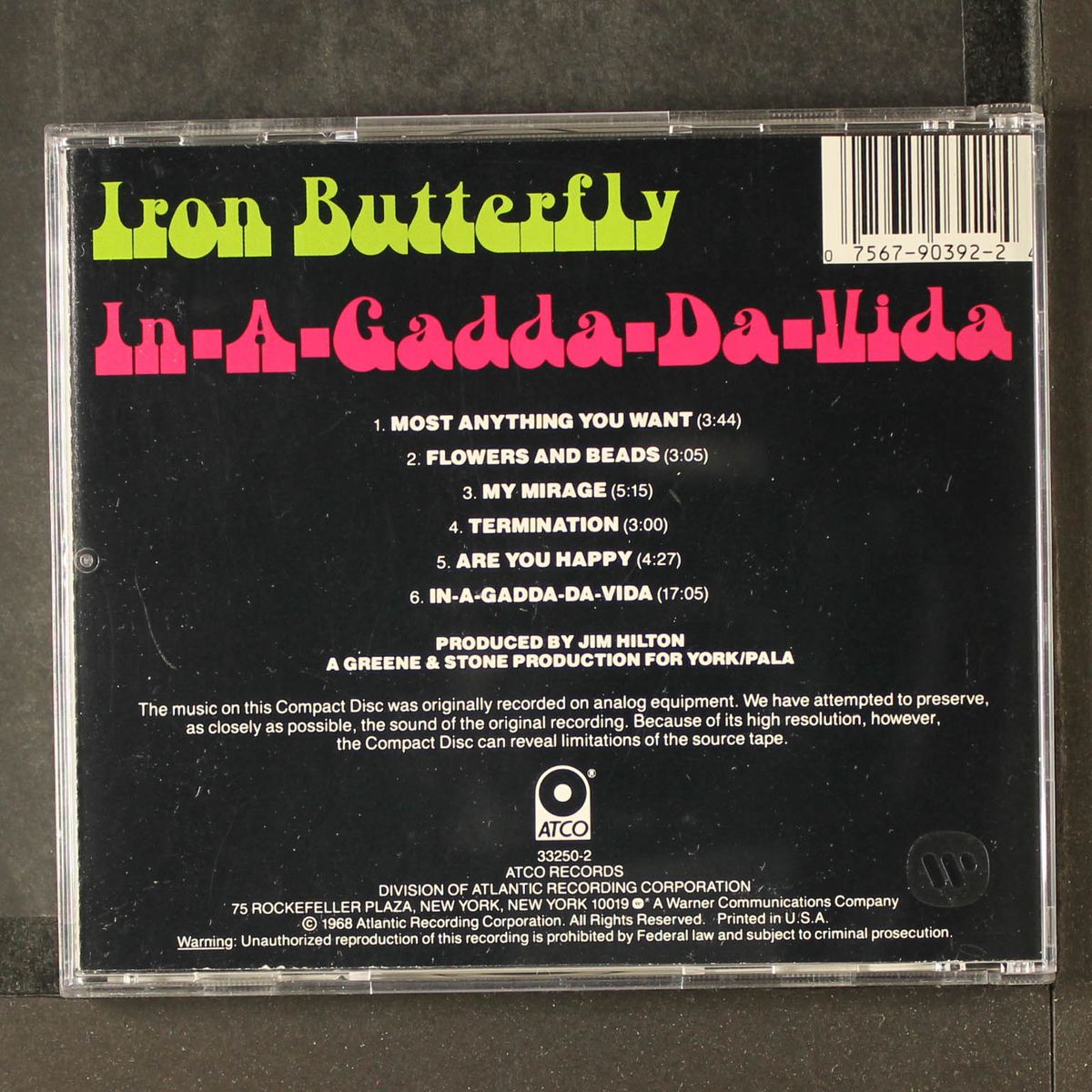 in-a-gadda-da-vida by IRON BUTTERFLY