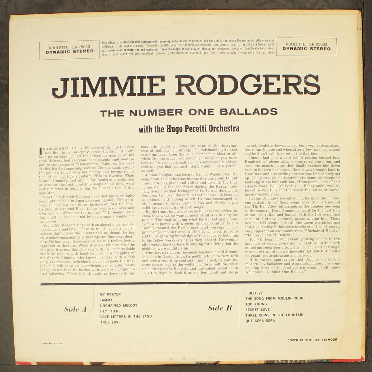 the number one ballads by JIMMIE RODGERS