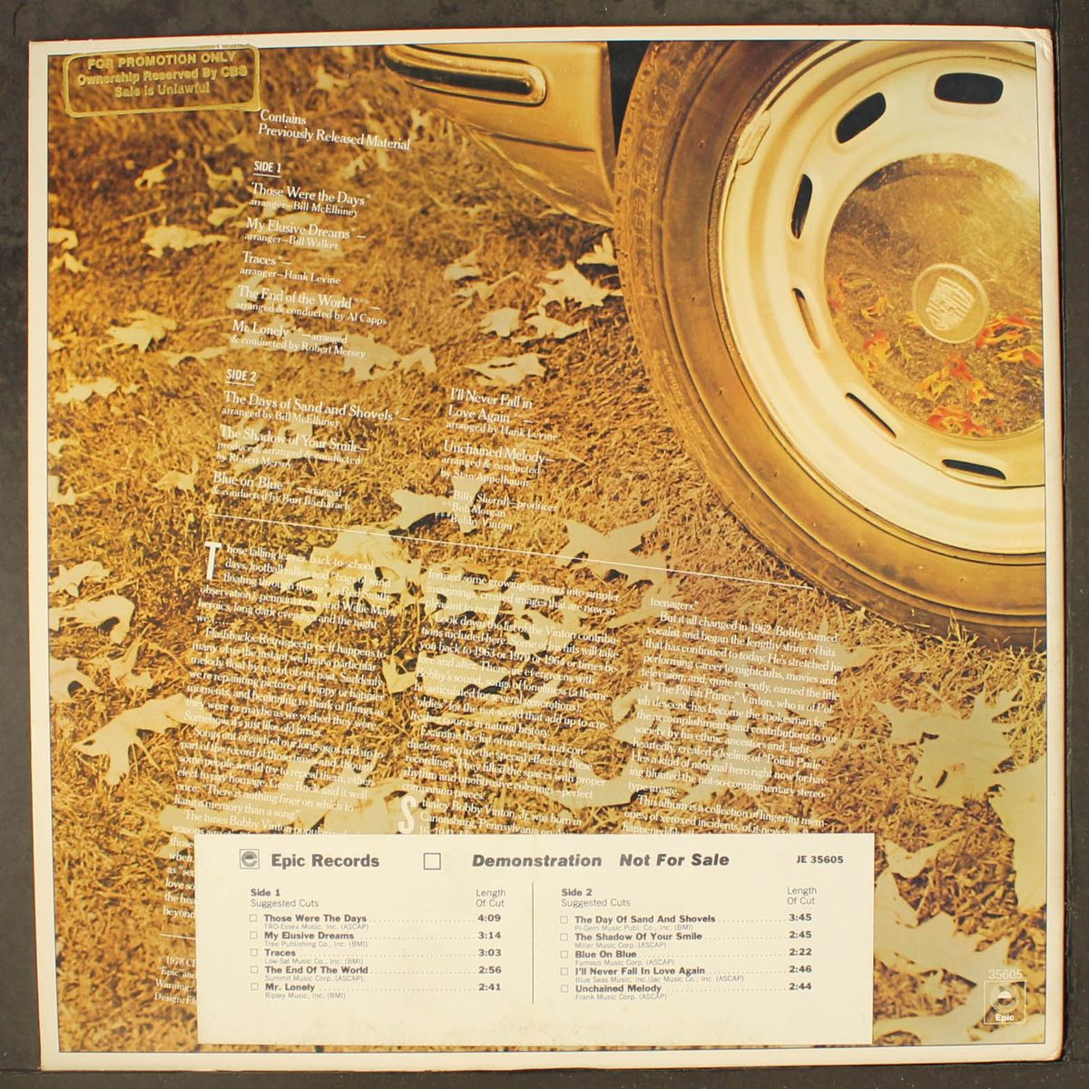 autumn memories by BOBBY VINTON
