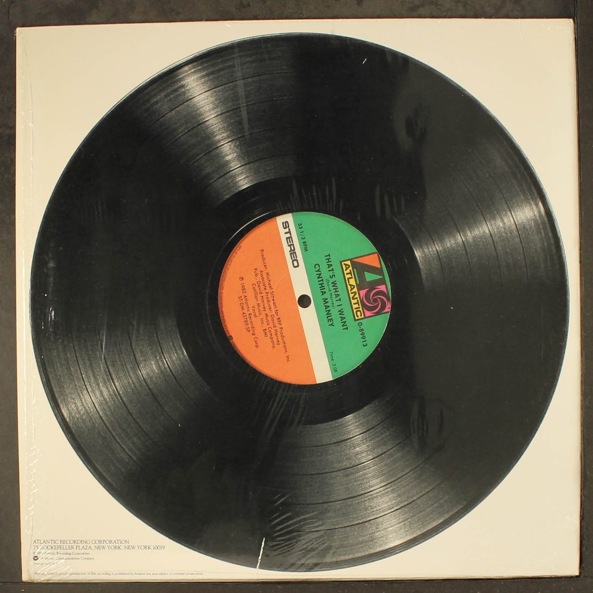 back in my arms again / that's what i want by CYNTHIA MANLEY