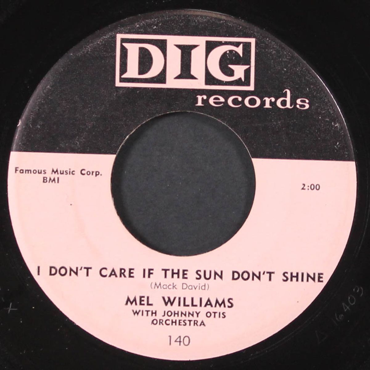 stand there mountain / i don't care if the sun don't shine by MEL WILLIAMS