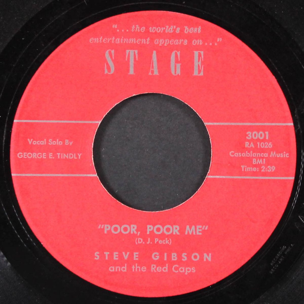 blueberry hill / poor poor me by STEVE GIBSON & RED CAPS