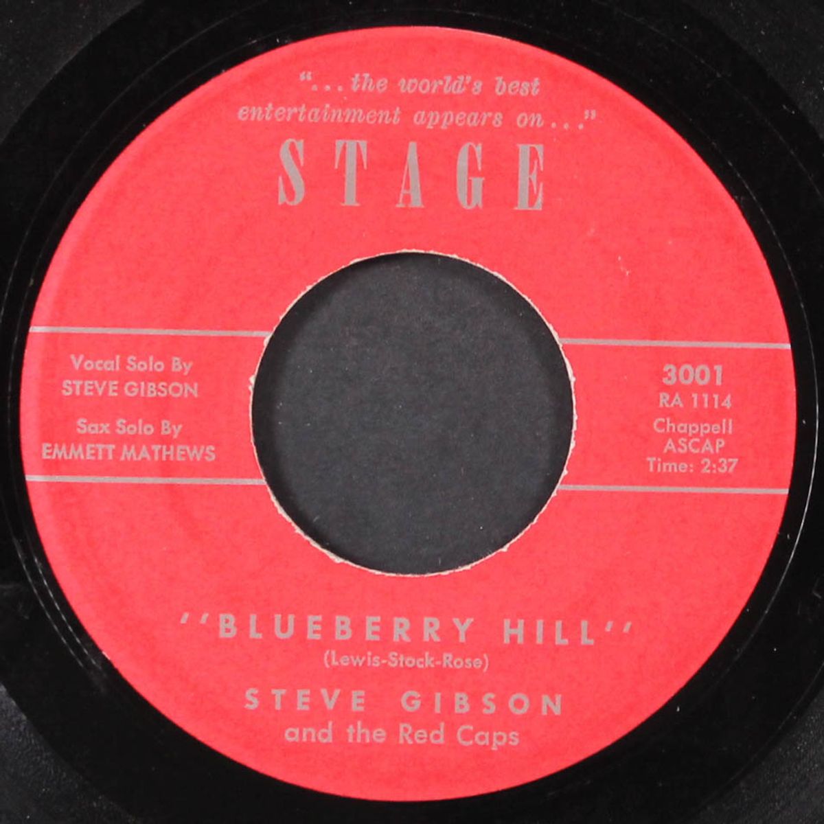 blueberry hill / poor poor me by STEVE GIBSON & RED CAPS