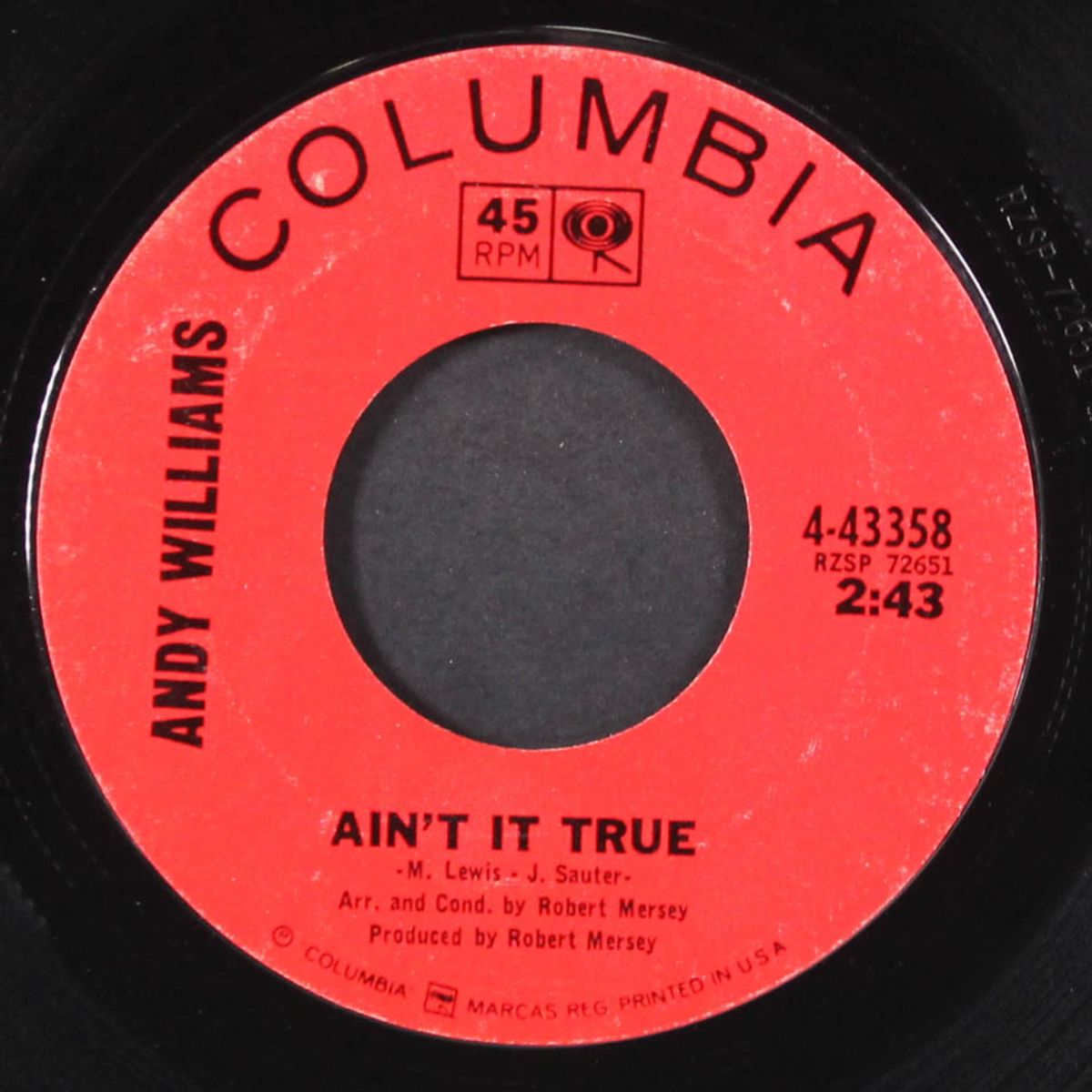 ain't it true by ANDY WILLIAMS