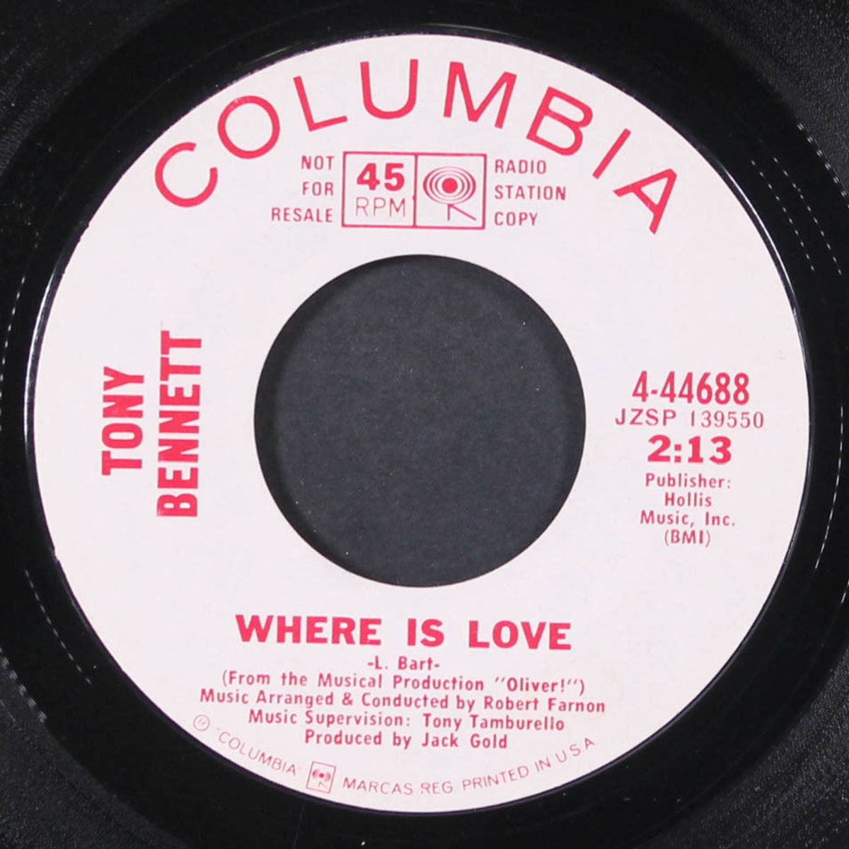 my favorite things / where is love by TONY BENNETT