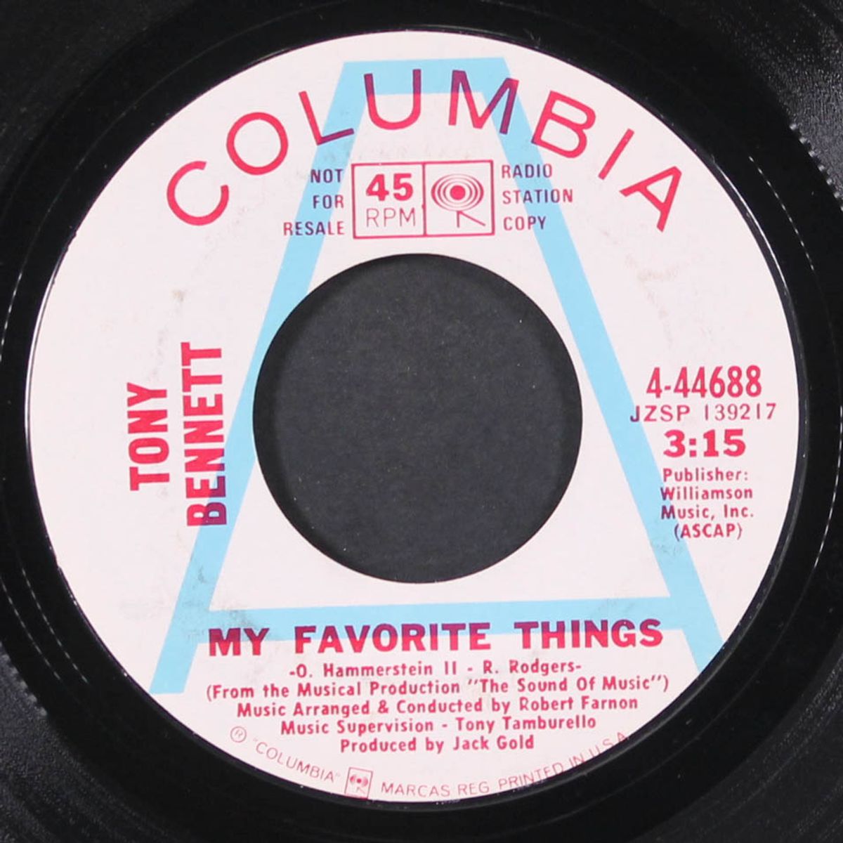 my favorite things / where is love by TONY BENNETT