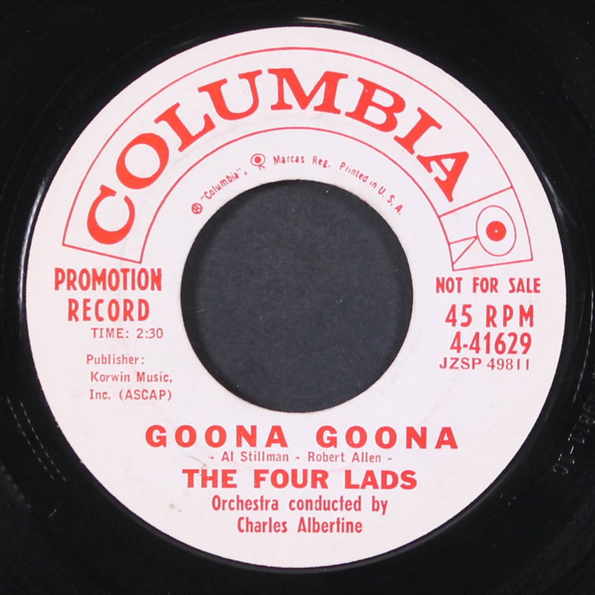 you're nobody til somebody loves you / goona goona by FOUR LADS