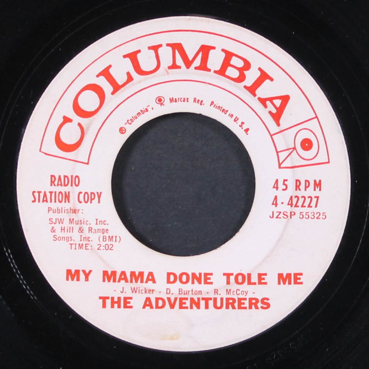rock and roll uprising / my mama done tole me by ADVENTURERS