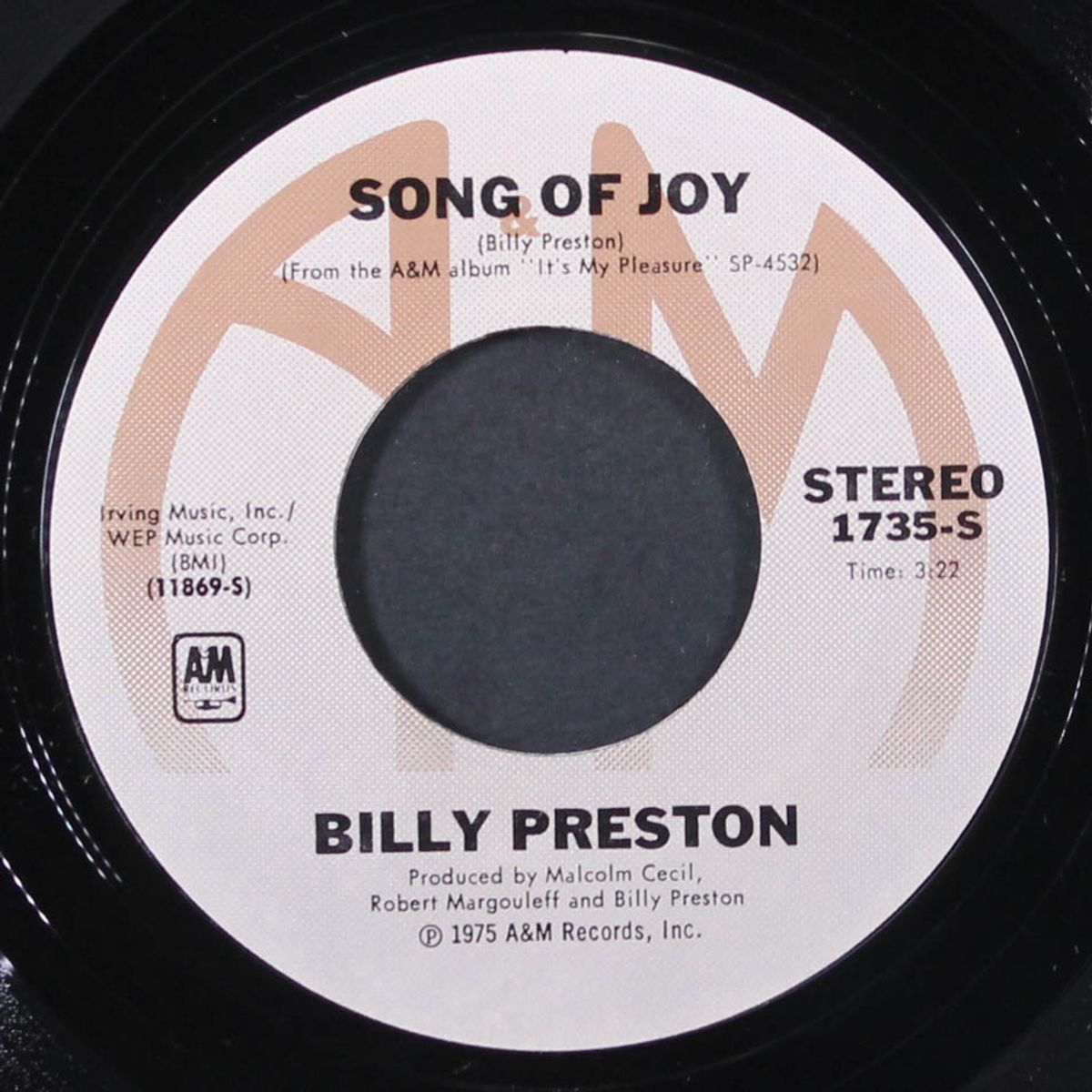 fancy lady / song of joy by BILLY PRESTON