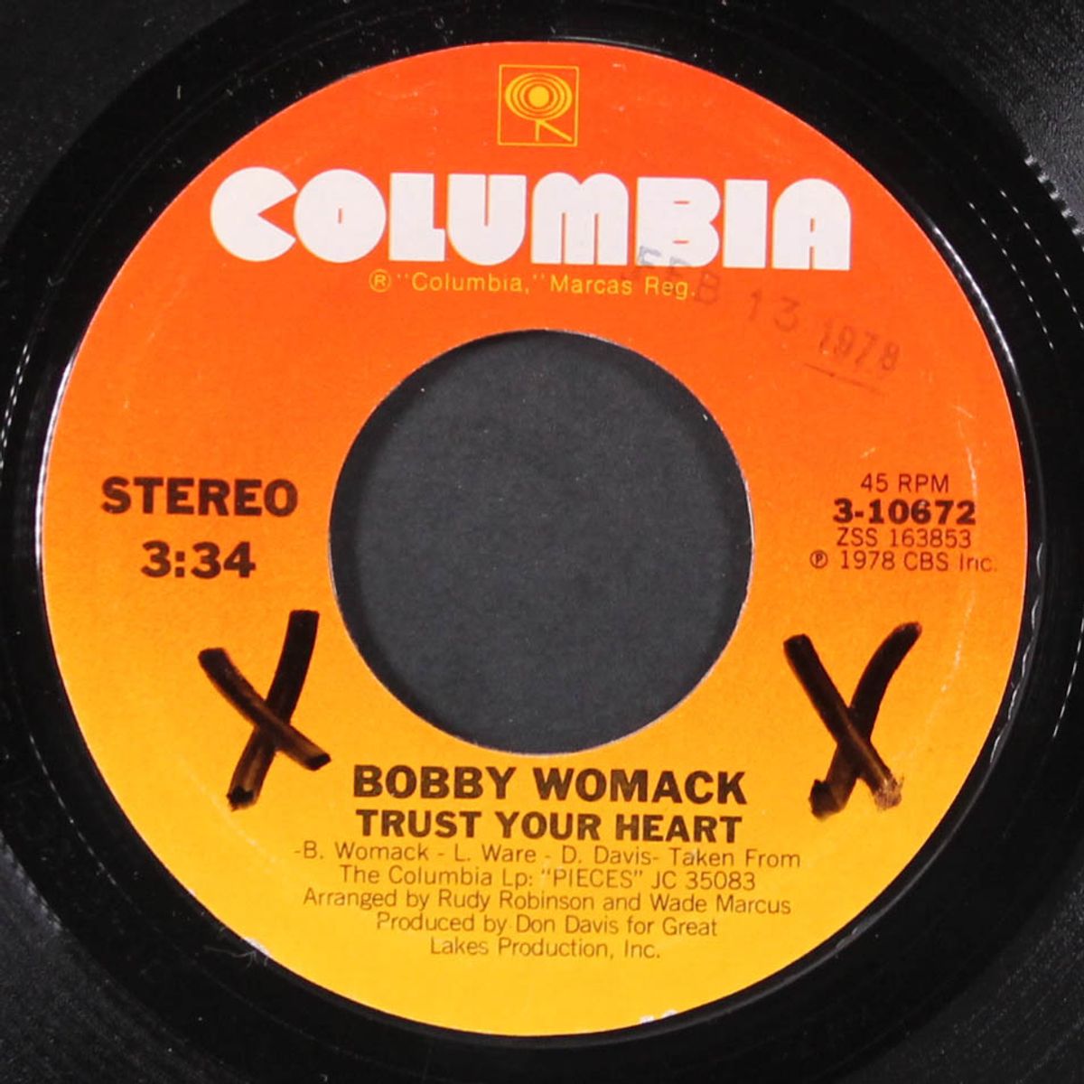 trust your heart / when love begins friendship ends by BOBBY WOMACK