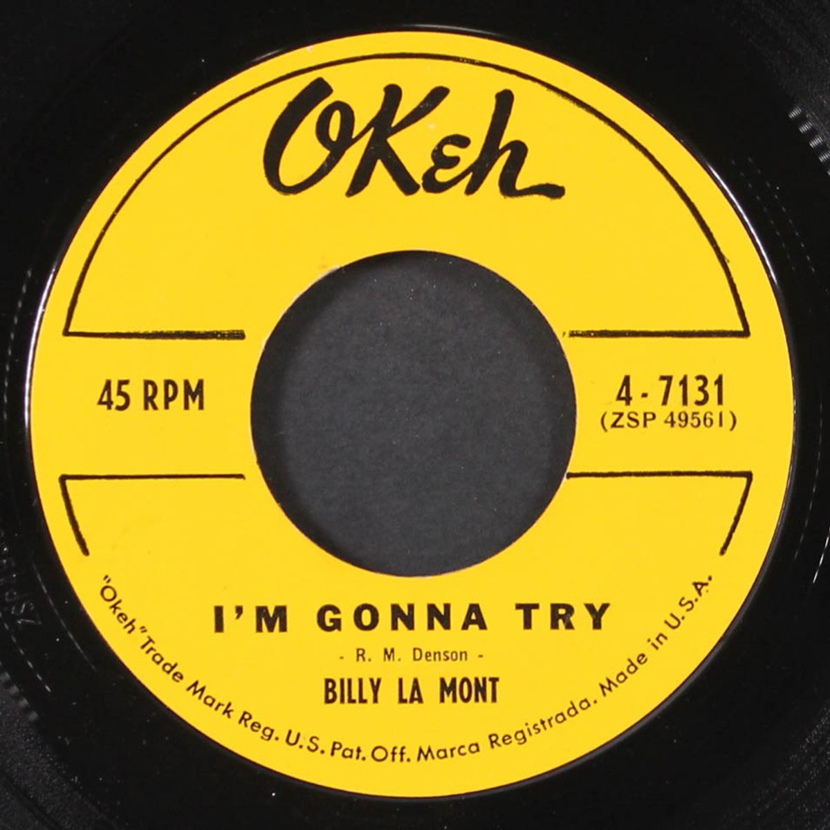 i'm gonna try / now darling by BILLY LA MONT