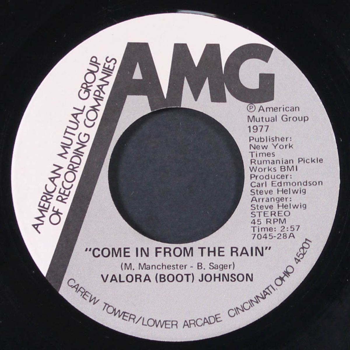 come in from the rain / this time may be the last time by VALORA (BOOT) JOHNSON