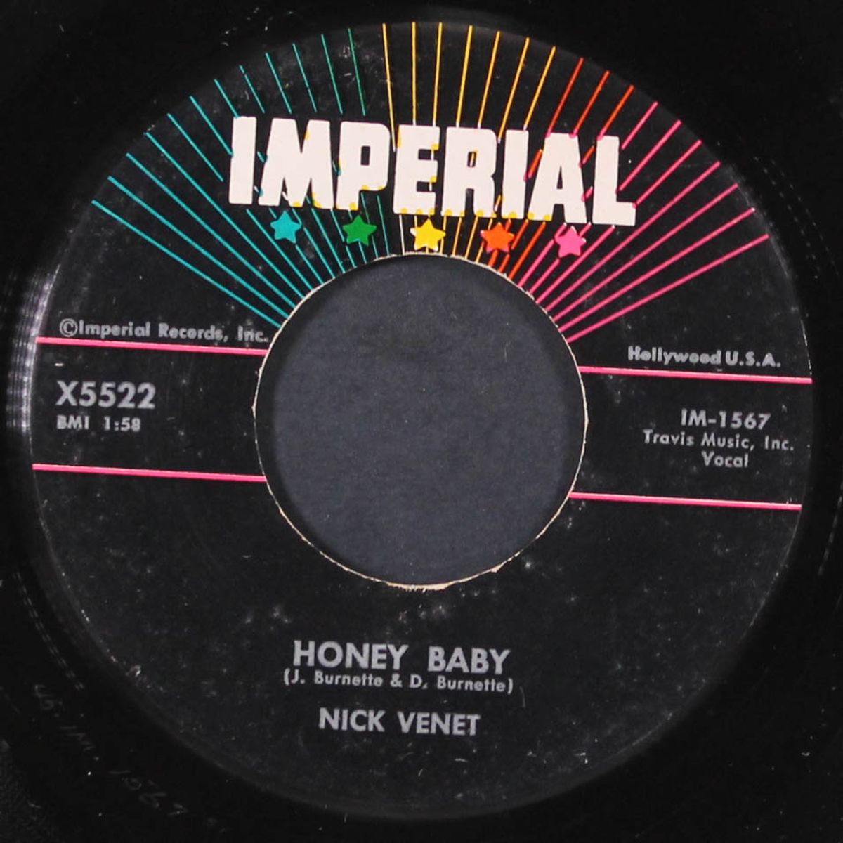 love in be bop time / honey baby by NICK VENET