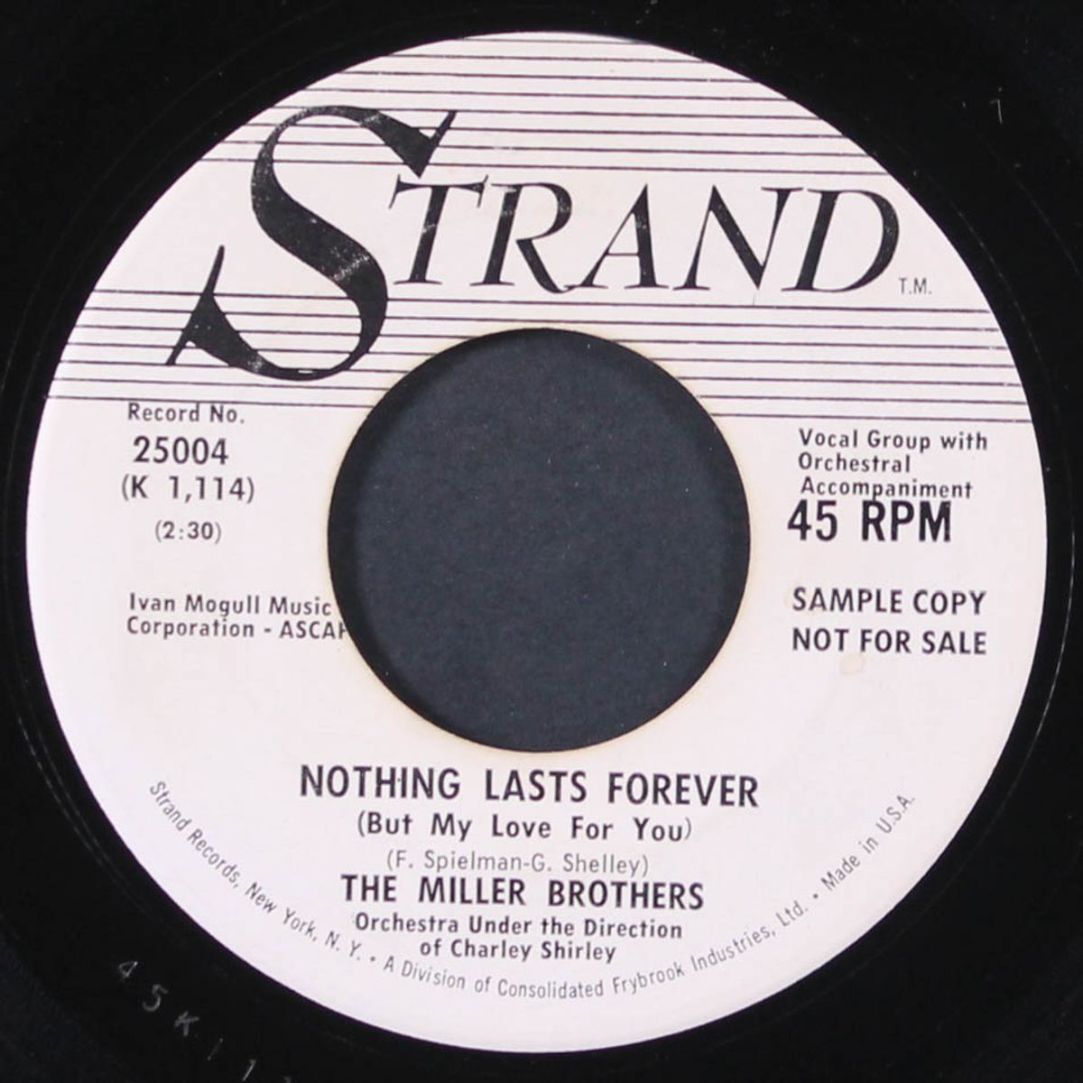 molly pitcher / nothing lasts forever by MILLER BROTHERS