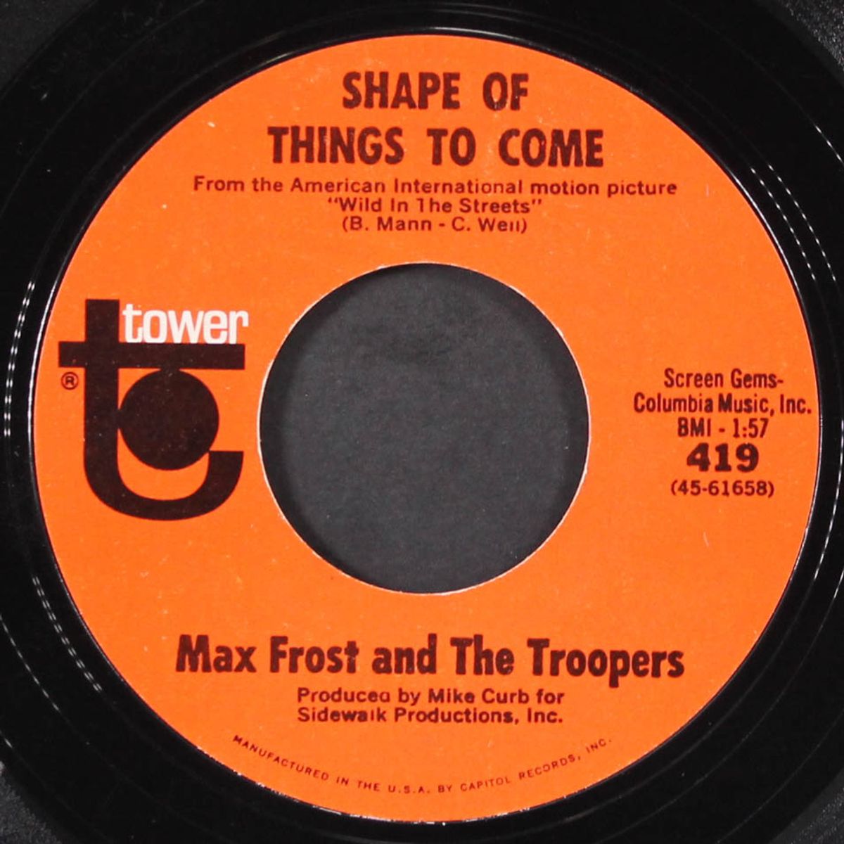 the shape of things to come / free lovin' by MAX FROST & TROOPERS