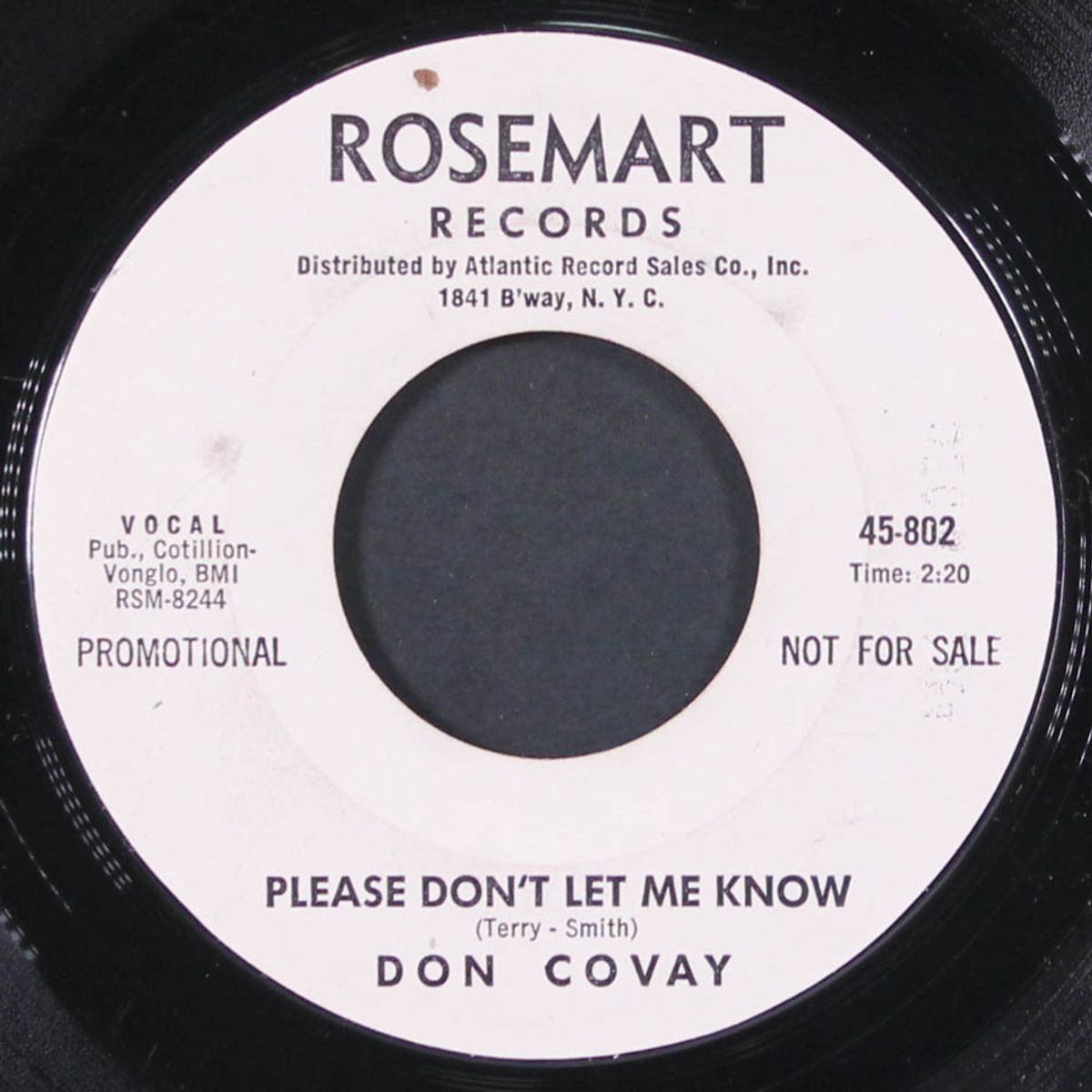 take this hurt off me / please don't let me know by DON COVAY