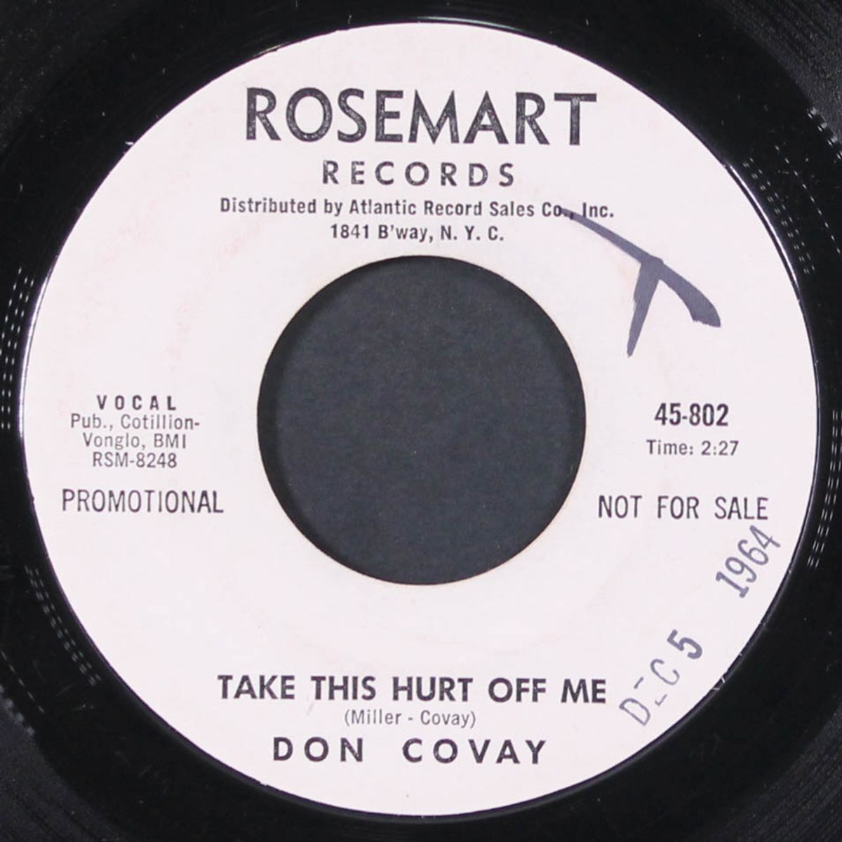take this hurt off me / please don't let me know by DON COVAY