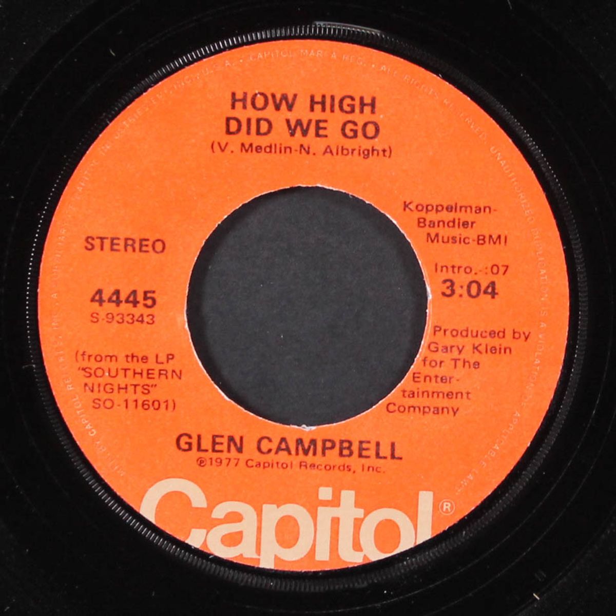 sunflower / how high did we go by GLEN CAMPBELL