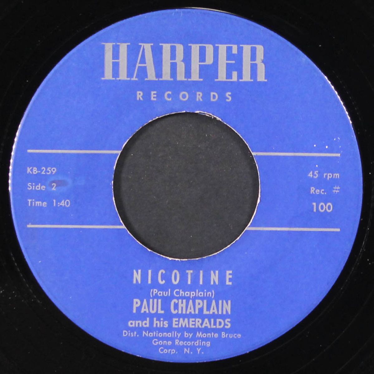 nicotine / shortnin' bread by PAUL CHAPLAIN