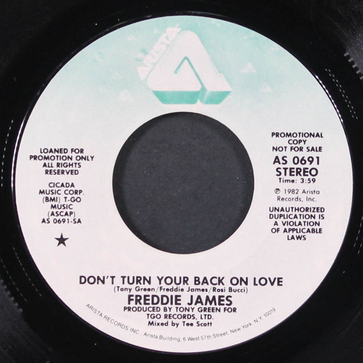 don't turn your back on love / mono by FREDDIE JAMES