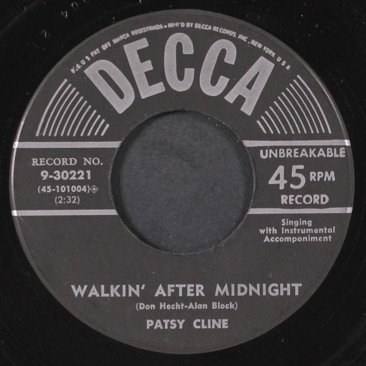 walkin' after midnight / poor man's roses by PATSY CLINE