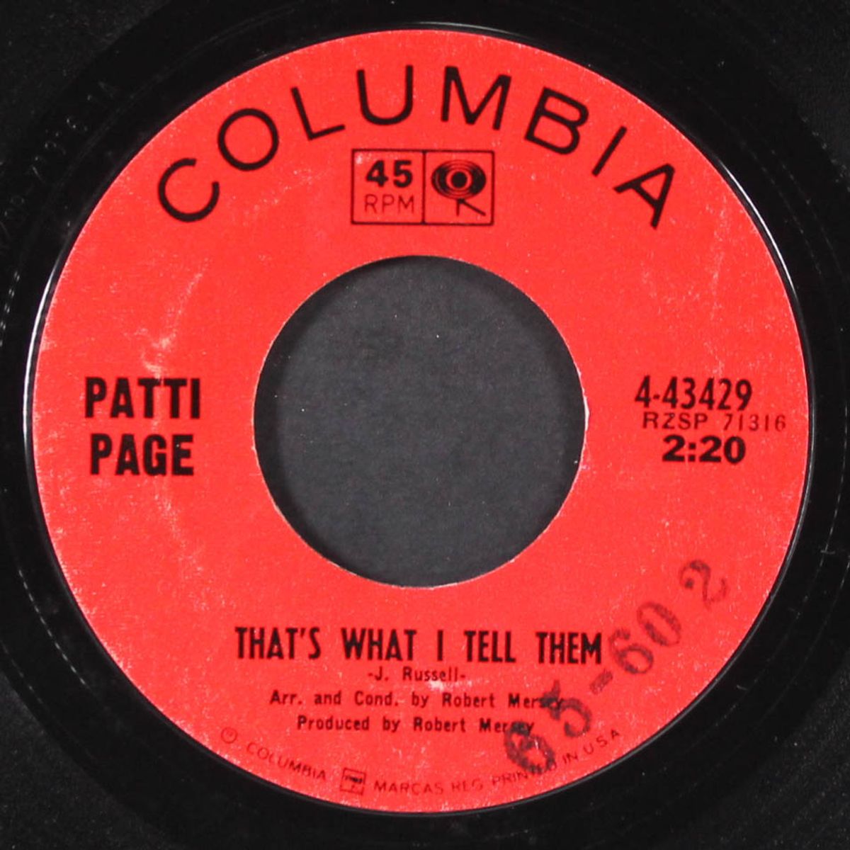 that's what i tell themn by PATTI PAGE