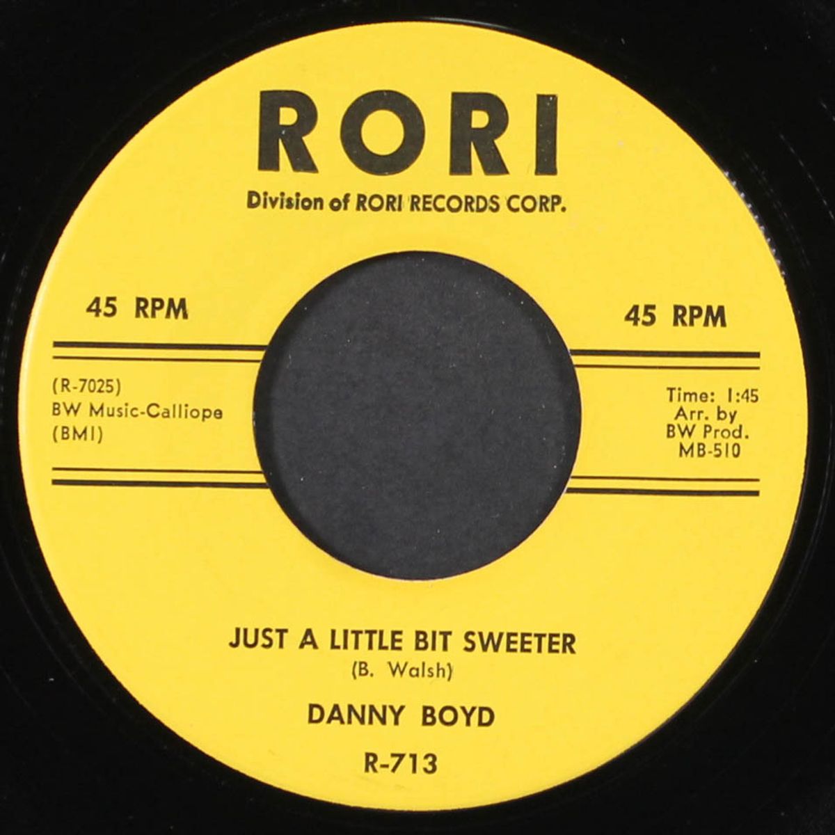 come on back / just a little bit sweeter by DANNY BOYD