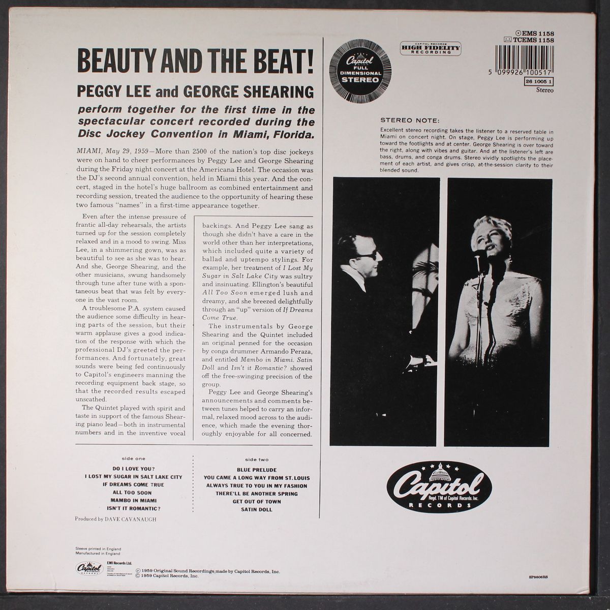 beauty and the beat! by PEGGY LEE & GEORGE SHEARING