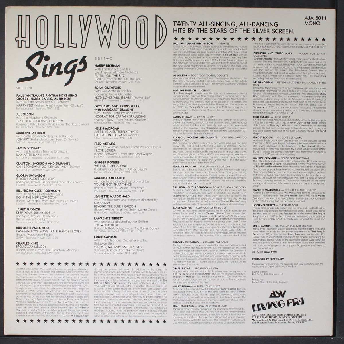hollywood sings by VARIOUS