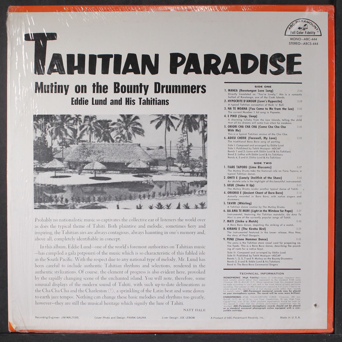 tahitian paradise - mutiny on the bounty drummers by EDDIE LUND