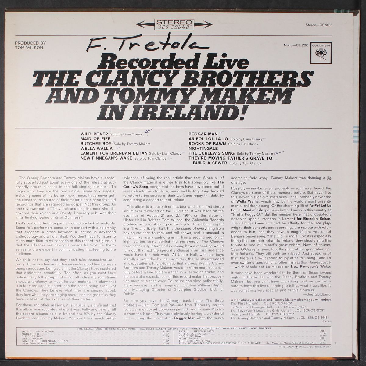 in ireland by CLANCY BROTHERS & TOMMY MAKEM