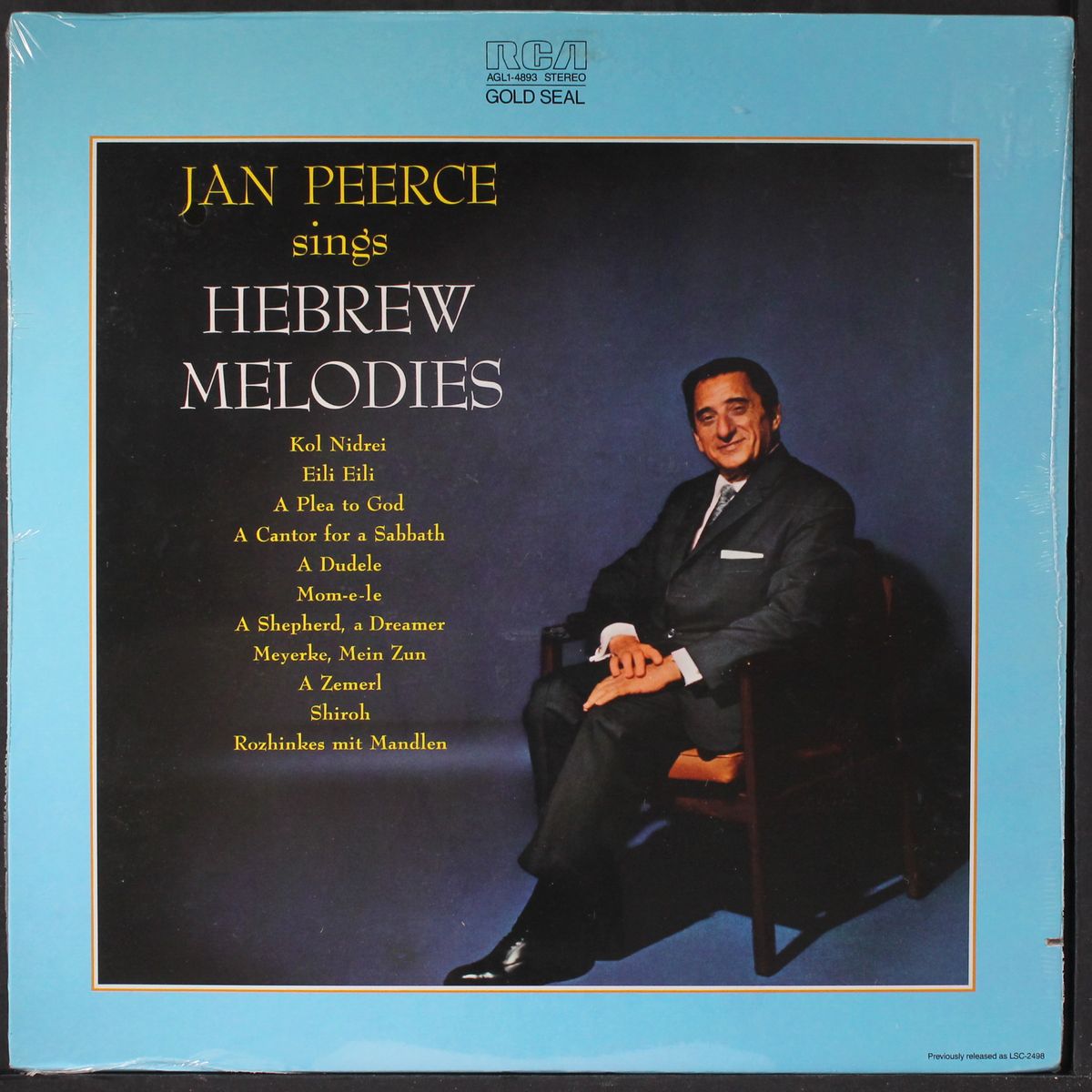 sings hebrew melodies by JAN PEERCE