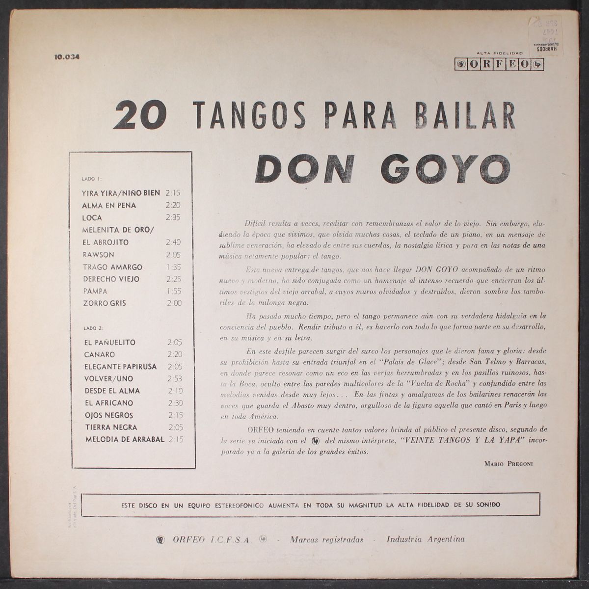 20 tangos para bailar by DON GOYO