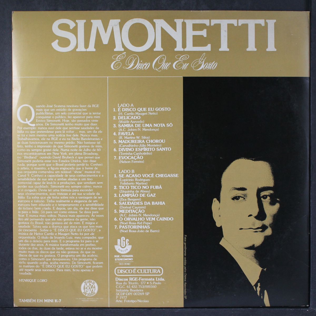 e disco que eu gosto by SIMONETTI