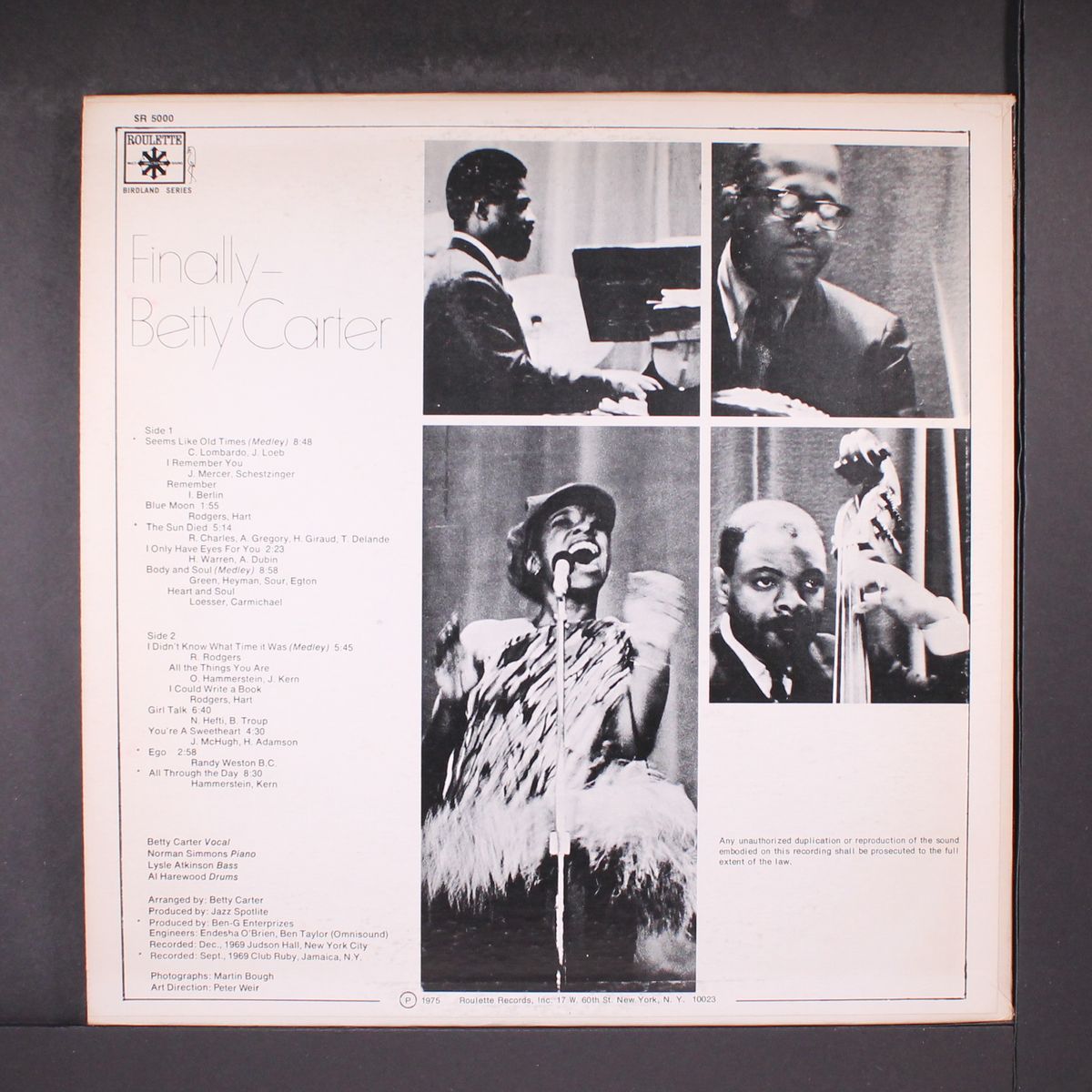 finally by BETTY CARTER