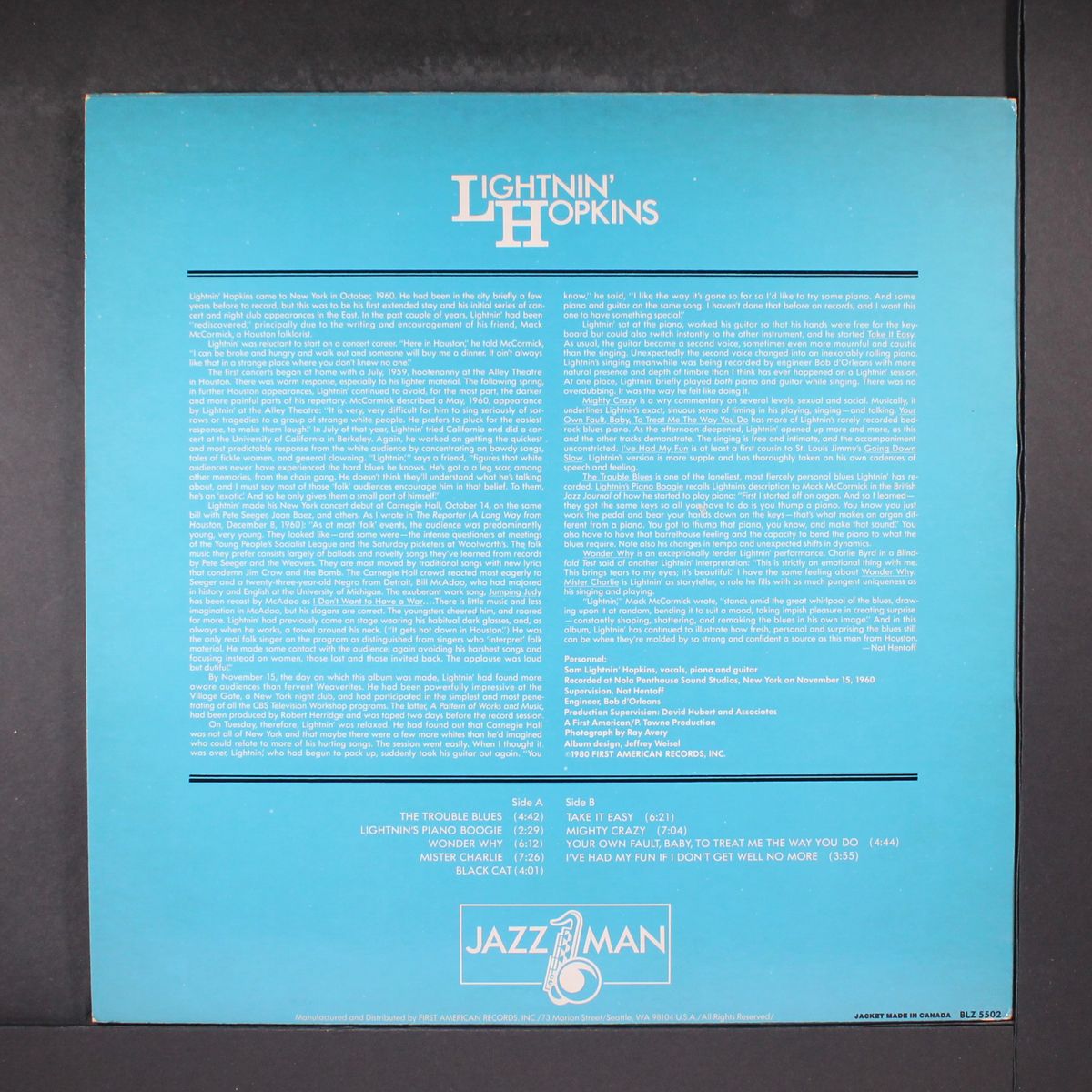 lightnin' in new york by LIGHTNIN' HOPKINS
