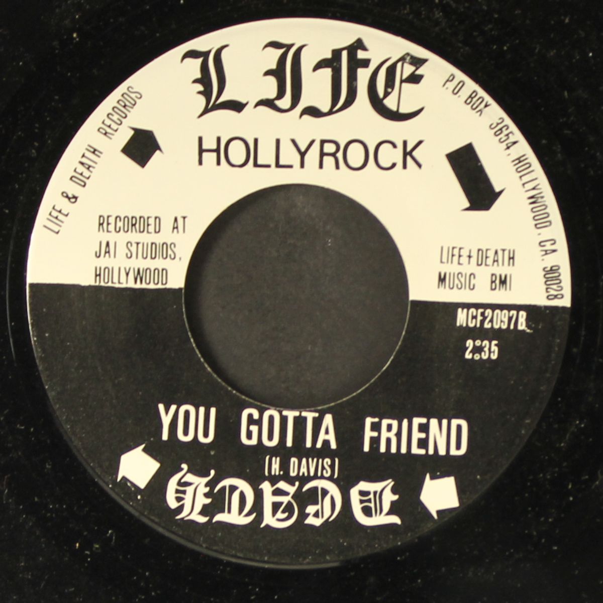 blue christmas / you gotta friend by HONEY DAVIS / HOLLYROCK