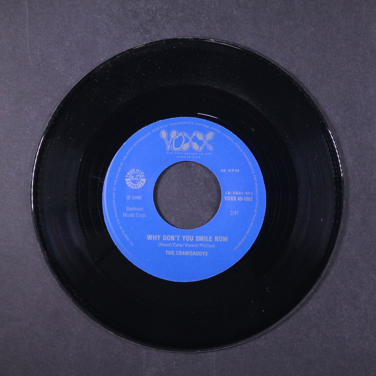 why don't you smile now / there she goes again by CRAWDADDYS