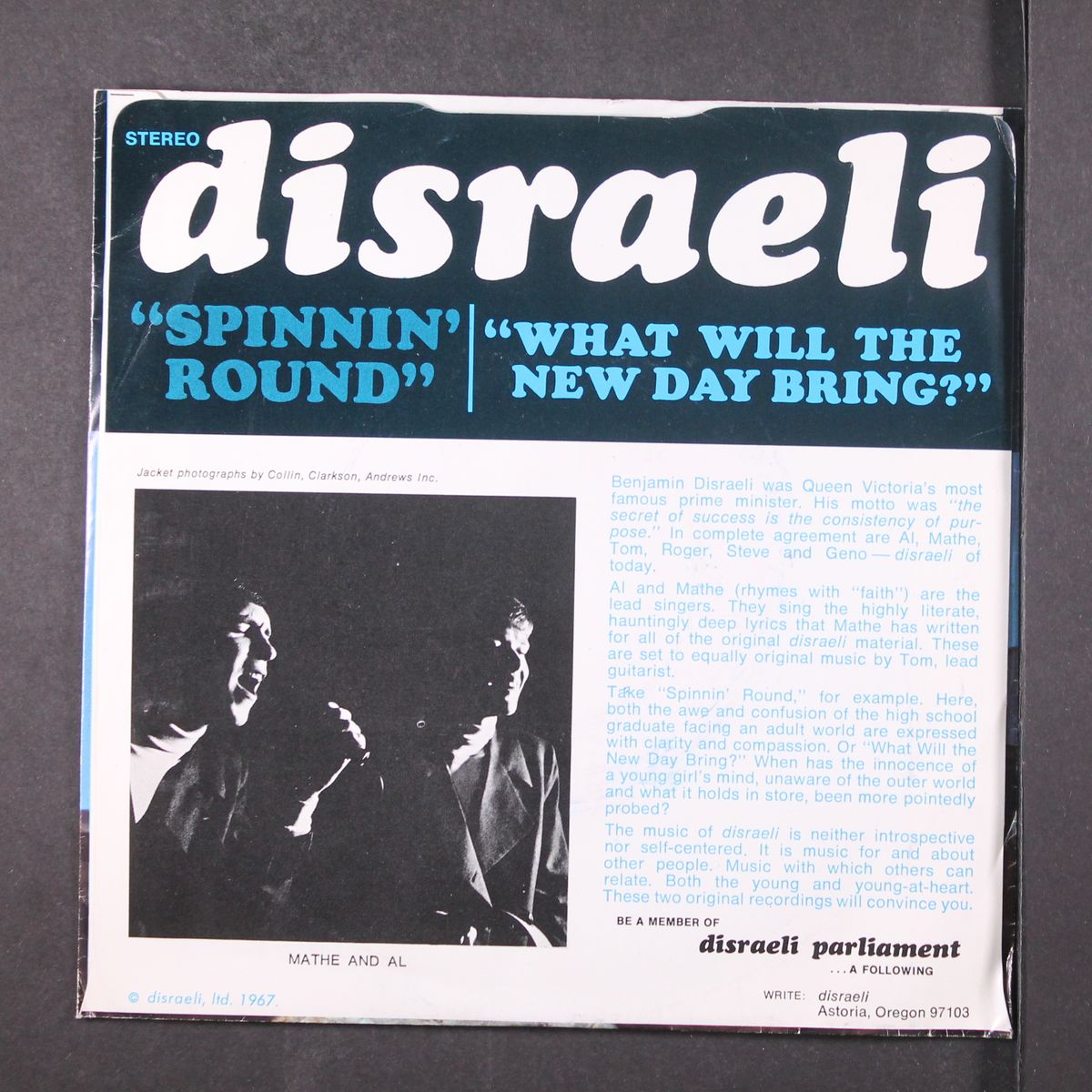 spinnin' round / what will the new day bring? by DISRAELI