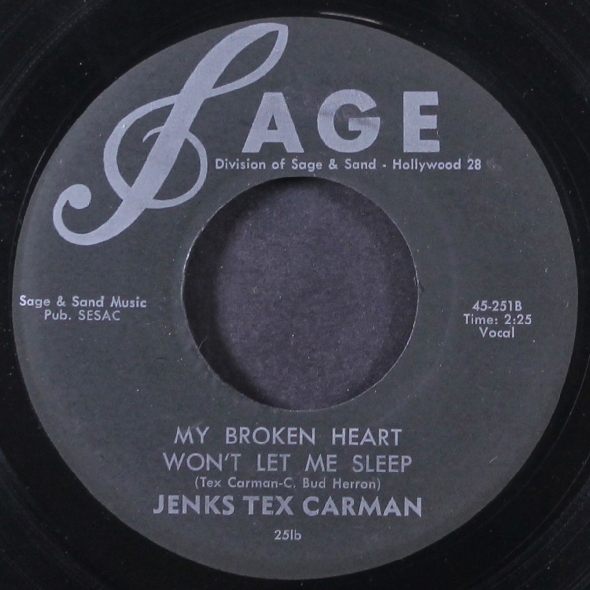 wolf creek / my broken heart won't let me sleep by JENKS TEX CARMAN