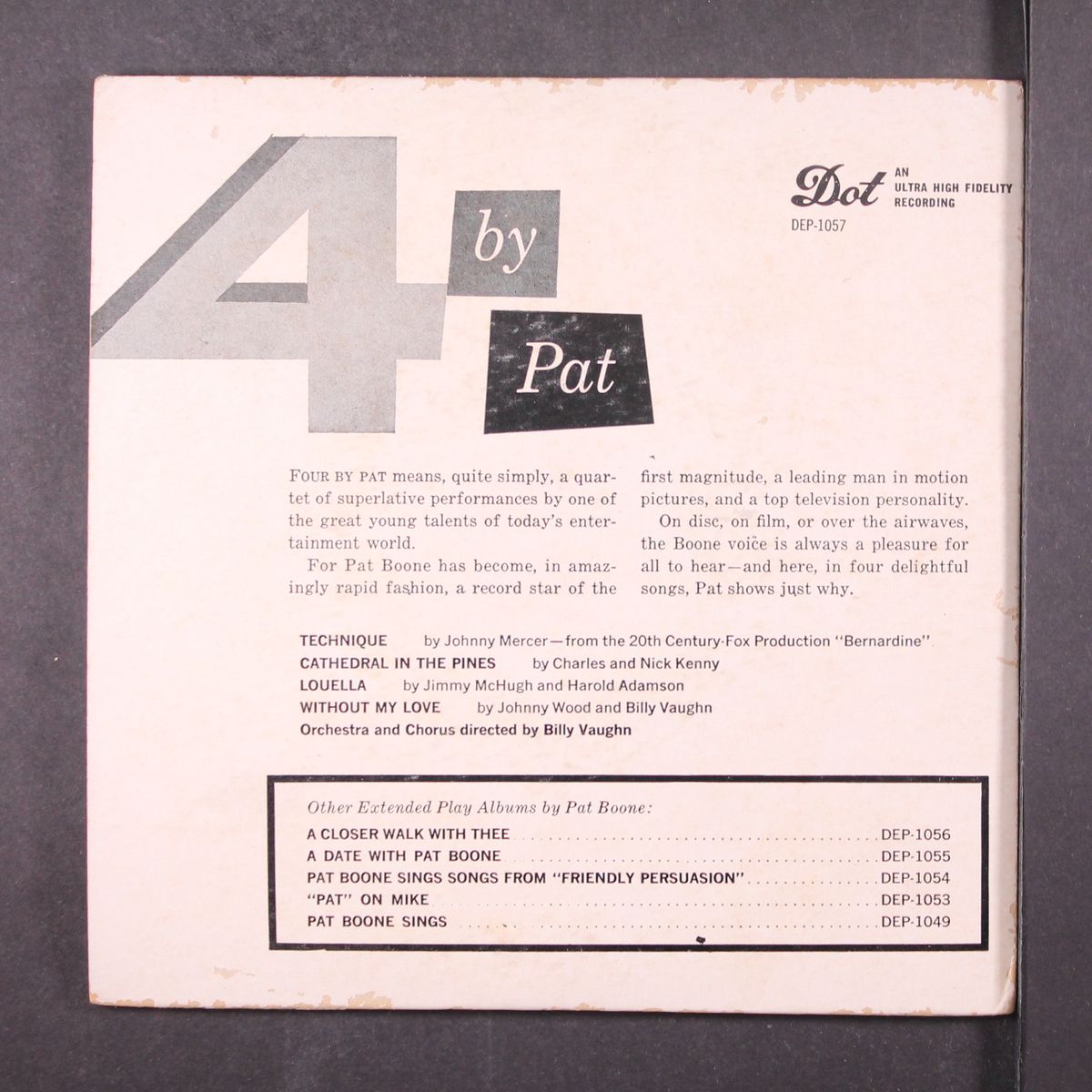 four by pat by PAT BOONE