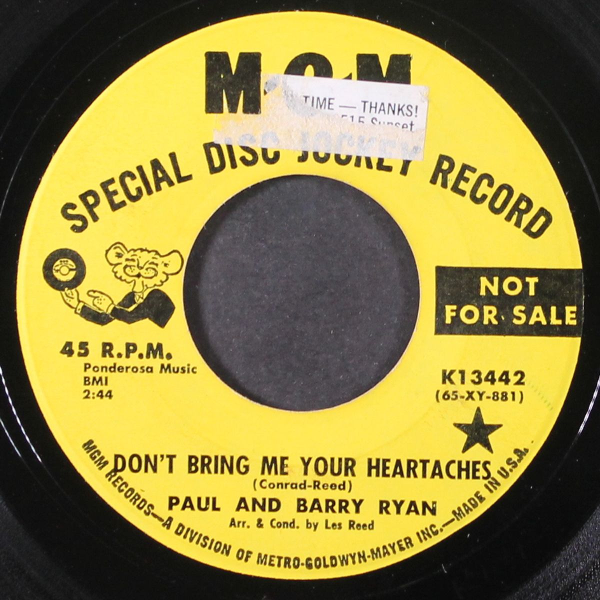 don't bring me your heartaches by PAUL & BARRY RYAN